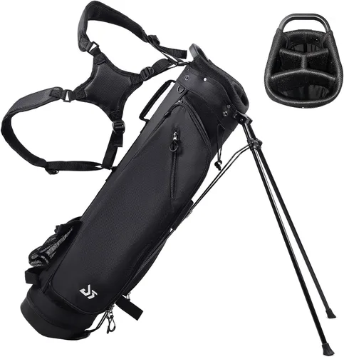 Miniatura 10 de Bolsa de golf con soporte – Versión mejorada 2025 con bolsillo enfriador, parche para guantes y porta tee, bolsa de golf ligera para domingo