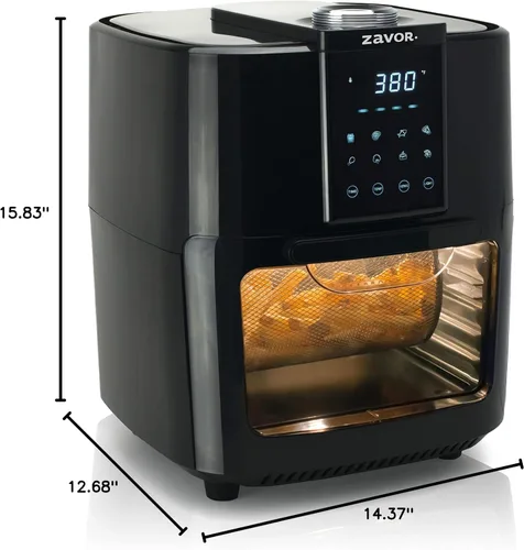 Miniatura 10 de Zavor Crunch - Combo de deshidratador de freidora de aire de 12 cuartos de galón con asador, horno tostador, parrilla, asador y horno de convección
