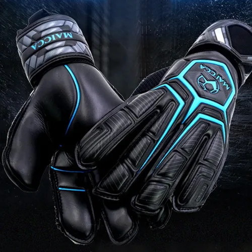 Miniatura 2 de Guantes de portero con látex antideslizante, guantes de portero de fútbol para adultos y jóvenes con doble protección, sin correa para la muñeca