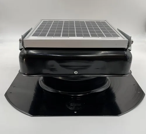 Miniatura 7 de Solar Mega RoofBlaster 2.0 con ventilación negra (montaje en panel solar ajustable) Ventilación solar del ático Ventilación solar de techo
