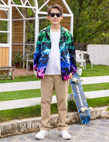 Miniatura 4 de Idgreatim 6-14T - Sudadera con capucha y bolsillos para niños y niñas