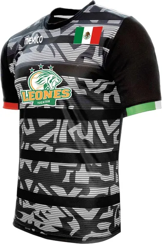 Miniatura 2 de Jersey México Leones de Yucatán 100% Poliéster NegroGris_Hecho en México