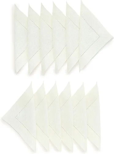 Miniatura 18 de Solino Home Servilletas de cóctel de lino con vainica de 6 x 6 pulgadas, 100 % lino puro, color beige, juego de 12 servilletas cuadradas pequeñas