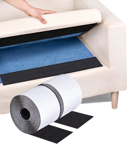 Miniatura 8 de 4 Pulgadas x 5.5 Metros Cinta Adhesiva de Gancho y Bucle Blanca de Alta Resistencia, Agarre Antideslizante para Alfombras de Múltiples Propósitos