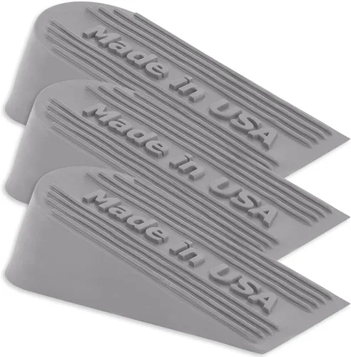 Miniatura 6 de Tope de puerta grande de goma naranja fabricado en Estados Unidos – Cuña de tope de puerta para alfombras, azulejos, suelo de hormigón, topes