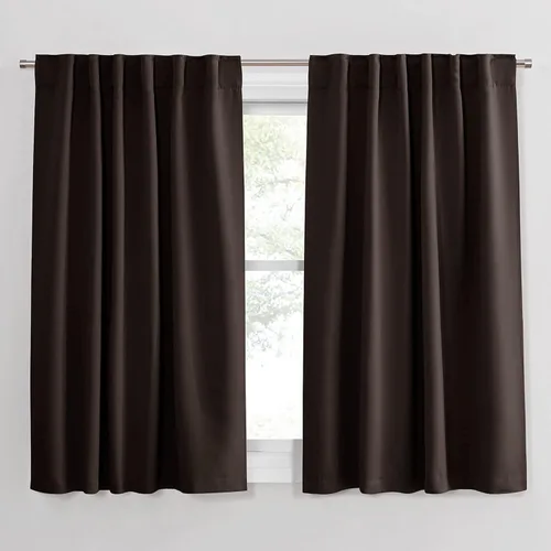 Miniatura 106 de PONY DANCE Cortinas cortas con aislamiento térmico para ventana pequeña, para guardería, baño, cocina, lavandería, caravana, sótano, 29 pulgadas