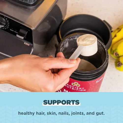Miniatura 5 de Ancient Nutrition - Polvo de Proteína de Colágeno, Proteína Multicolágeno, Péptidos de Colágeno Hidrolizados para la Piel y las Uñas, Suplemento