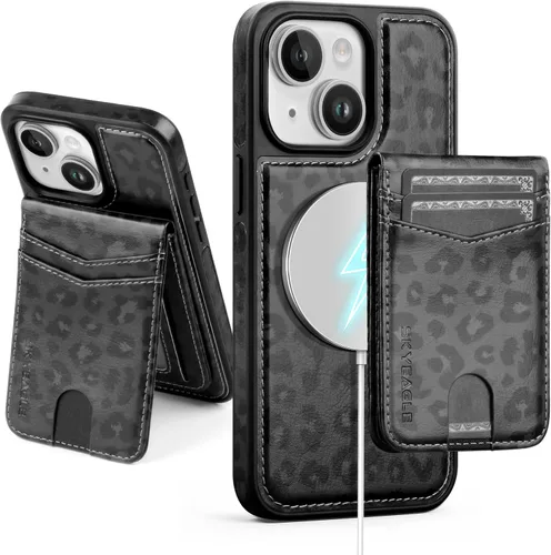 Miniatura 81 de SkyEagle Magsafe - Funda magnética 2 en 1 desmontable para iPhone 11 Pro Max con tarjetero, para mujeres y hombres, piel sintética con bloqueo RFID