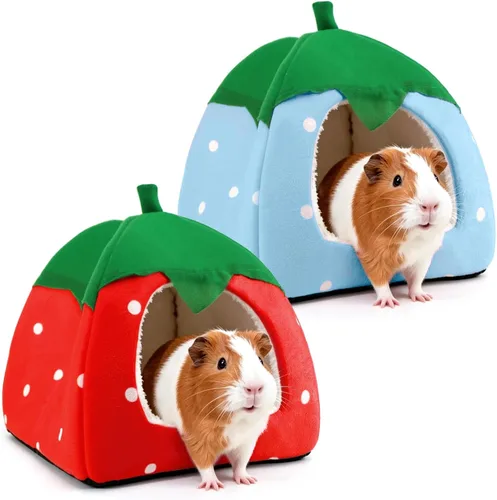 Miniatura 8 de Cama de conejillo de indias, casa de conejo enano, accesorios para cueva, acogedor escondite para conejito, erizo, hurón, chinchilla y otros Rosa