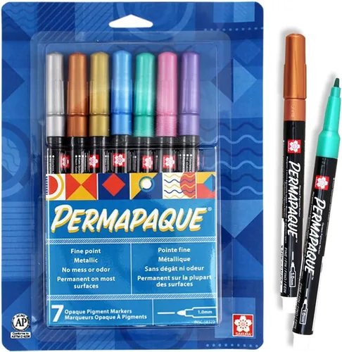 Miniatura 11 de SAKURA Marcadores de punta fina Permapaque, Bright 7 PK #58319