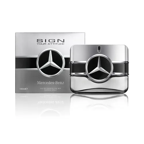 Mercedes Benz Man Sign Your Attitude - Eau de Toilette para hombre - Colonia de larga duración para hombre - Colonia ámbar para hombres - Espray de