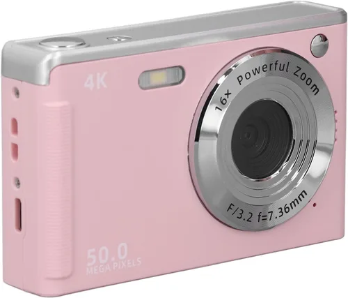 Miniatura 10 de Cámara digital para fotografía y video, cámara de vlogging 4K, cámara compacta de enfoque automático de 50 MP con luz de relleno, punto de zoom 16X