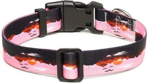 Miniatura 157 de Mercano Collar ajustable para perro, patrones de diseño especial, nailon suave, cómodo y resistente, collar para mascotas para perros pequeños