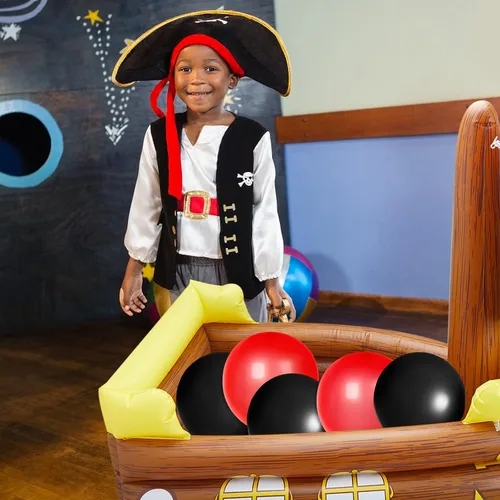 Miniatura 6 de Cunhill Enfriador hinchable de barco pirata de Halloween, enfriador hinchable para decoración de fiesta de cumpleaños Gasparilla, suministros