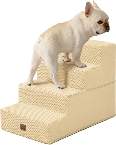 Miniatura 45 de EHEYCIGA Escaleras para perros pequeños de 13.5 pulgadas de alto, escalones para perros de 3 escalones para sofá y silla, escalones para mascotas
