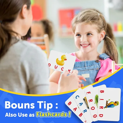Miniatura 4 de LIWIN LET'S GO! Juegos educativos para niños de 3 a 8 años, juego de emparejar letras para niños de 3 a 8 años, juguetes educativos para niños de 3