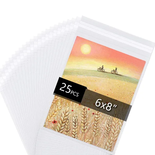 Miniatura 14 de Falling in Art Bolsas de plástico transparentes con sello de cristal sin ácido de 1.496 mil (un solo lado) para impresiones de arte de 5x7, fotos, 5