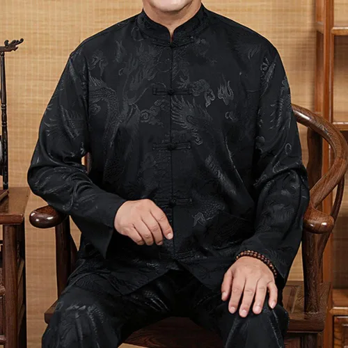 Miniatura 4 de Uniforme de Kung Fu para hombre, traje de camisa chino tradicional Tang Hanfu artes marciales Wing Chun Tai Chi entrenamiento pantalones de tela