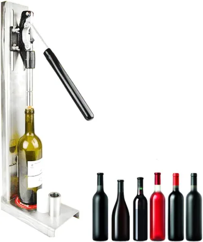 Máquina de prensado manual de tapón de cerveza con tapón de inserción de 2 POM, máquina de prensado de tapa de botella de vino de cerveza 300/h