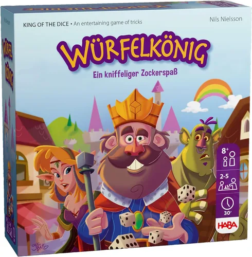 Miniatura 7 de HABA King of the Dice - Un juego de mesa de dados de habilidad y suerte complicado, perfecto para juegos familiares y juegos para niños a partir