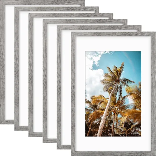 Miniatura 39 de Frametory, Marco de fotos de 11 x 14 pulgadas con paspartú para fotos de 8 x 10 pulgadas, moldeado ancho de vidrio de alta definición, accesorios