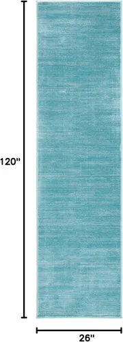 Miniatura 2 de SAFAVIEH Vision Collection Alfombra Runner - 2'2" x 10', Aguamarina, Diseño Moderno Ombré, No Desprende Pelusa y Fácil de Limpiar, Ideal