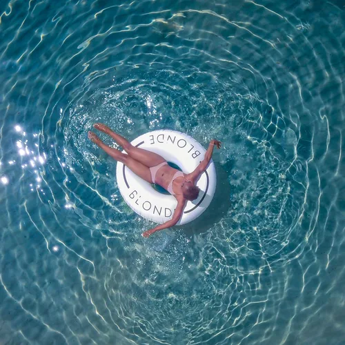 Miniatura 5 de Loteli Flotador de natación – Anillo de natación inflable minimalista estético Accesorio clásico para fiesta, sesión de fotos, diversión