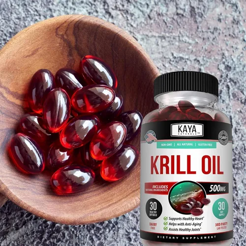 Miniatura 8 de Kaya Naturals - Aceite de krill antártico de 500 mg con Omega 3, EPA, DHA, fosfolípidos y suplemento de astaxantina - Vitamina para el cerebro