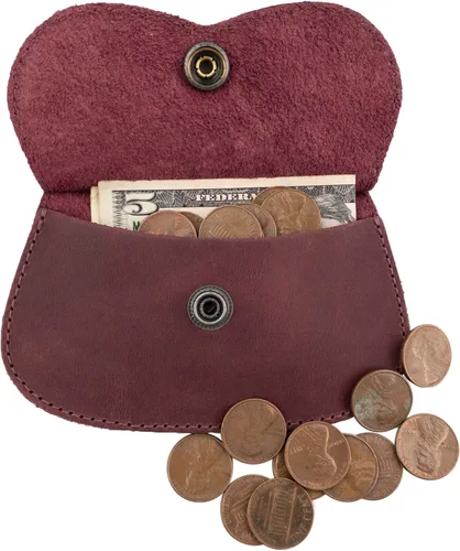 Miniatura 46 de Hide & Drink, Cartera en forma de gato, bolsa para monedas, soporte para dinero, accesorio de viaje, cuero de grano completo, hecho a mano, Negro