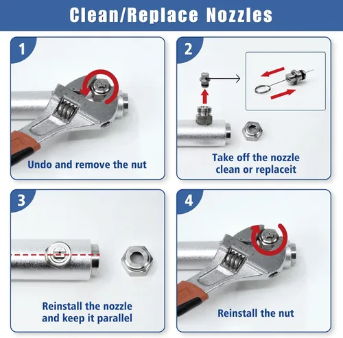 Miniatura 8 de janz - Limpiador de superficies de lavadora a presión de 14 pulgadas con 4 ruedas, carcasa de acero inoxidable, conector rápido de 1/4 pulgada, 2