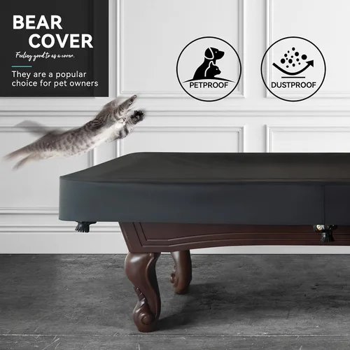 Miniatura 4 de Cubierta de mesa de billar de cuero sintético resistente, impermeable y resistente a desgarros para mesa de billar de 7/8/9 pies