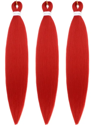 Miniatura 84 de Alrence Cabello estirado para hacer trenzas, trenza larga de 30 pulgadas, 8 paquetes, extensiones profesionales de trenzado de cabello sintético, 1b#