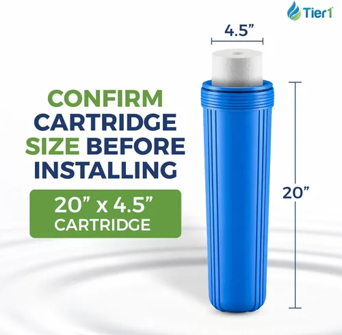 Miniatura 3 de Tier1 Filtro de agua de 1 micrón de 20 x 4.5 pulgadas Cartucho de polipropileno hilado para toda la casa Reemplazo para Pentek DGD-2501-20