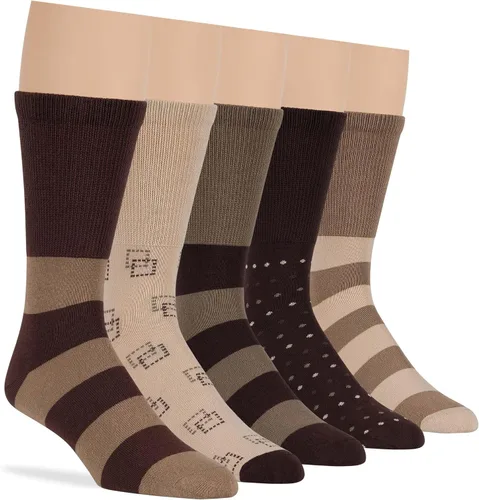 Miniatura 64 de 7BIGSTARS KINGDOM Calcetines de algodón para hombre, diabéticos, no vinculantes, paquete de 5 unidades, talla L/XL, Azul mezclilla, verde oliva
