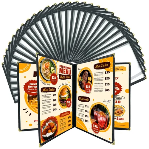 Fundas de menú de 8.5 x 11 pulgadas | Paquete de 30 fundas transparentes para menú de recetas de restaurante para cocina, bebida, vino, cubiertas de