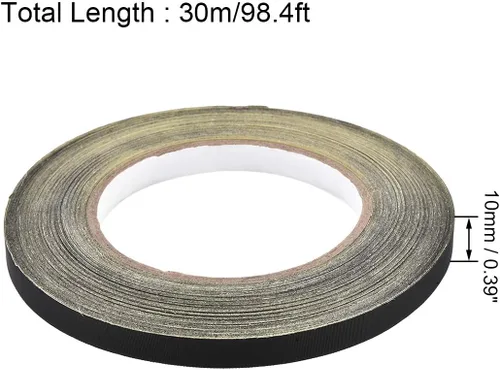 Miniatura 2 de uxcell Cinta de tela de acetato de 0.394 in para portátil reparación de guitarra eléctrica auto cinta adhesiva de alta temperatura negro 98.4