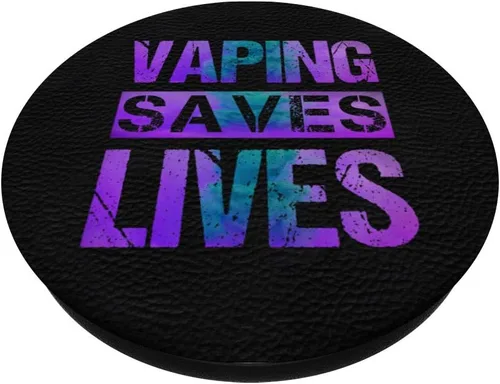 Miniatura 2 de Vaping Saves Lives - Soporte para teléfonos y tabletas, color morado y verde azulado, Negro