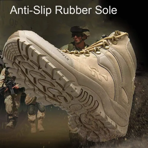 Miniatura 5 de Einplus Botas tácticas militares de combate para hombre, resistentes al agua, ligeras, botas de trabajo