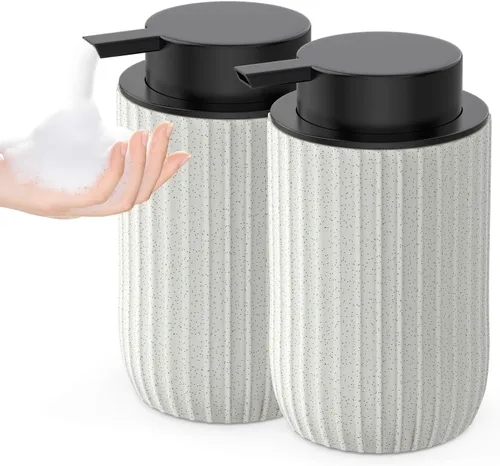 Miniatura 11 de Dispensador de jabón de manos de espuma de cerámica, dispensadores de jabón de baño de 12 onzas, dispensador de loción para cocina, dispensador