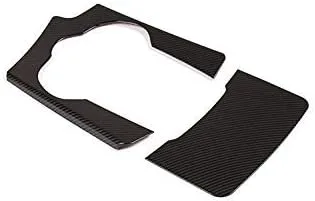 Miniatura 8 de YIWANG Fibra de carbono ABS interior coche consola central cambio panel cubierta 2 unids para Alfa Romeo Stelvio 2017 2018 2019 Auto Accesorios