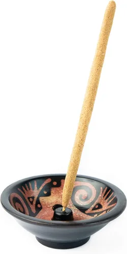 Miniatura 6 de Luna Sundara Exquisito soporte de incienso hecho a mano: ideal para varillas de incienso y quemadores hechos a mano en chulucanas, Perú por