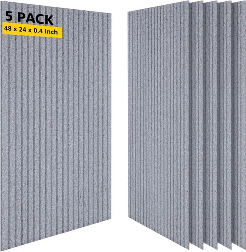 Miniatura 18 de Paneles acústicos, paquete de 10 paneles acústicos que reducen el ruido para paredes, paneles de pared insonorizados de 47.2 x 23.6 x 0.35 pulgadas