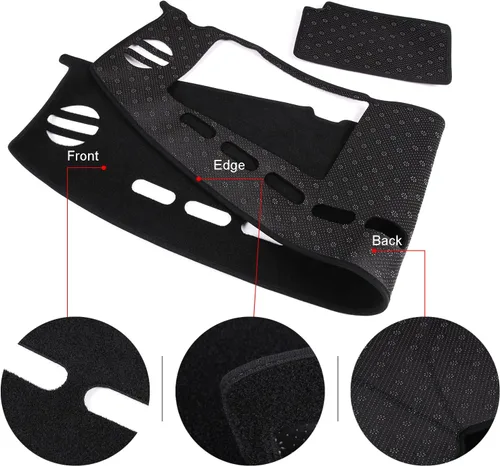 Miniatura 4 de Tapete de poliéster compatible con Toyota FJ Cruiser 2007-2021, cubierta de tablero de automóvil, almohadilla para parasol, accesorios Negro