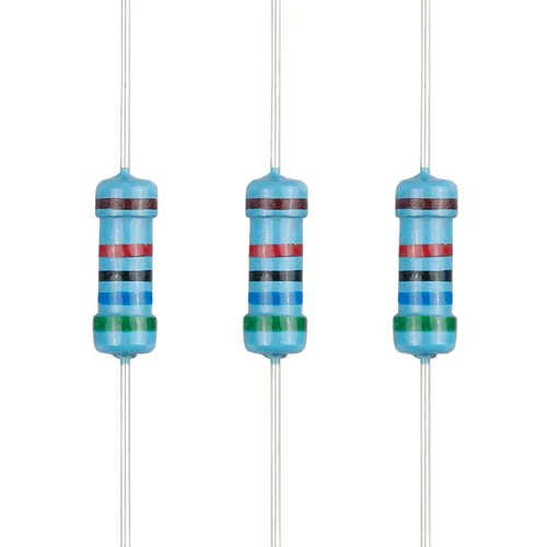 Miniatura 38 de 100 resistencias de 1 ohm 1/2 W (0.5 vatios) ±1% tolerancia de película metálica, resistencia fija de múltiples valores de resistencia opcional
