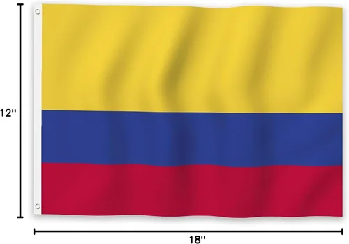 Miniatura 8 de YongFoto Bandera de Columbia de 1 x 1.5 pies, bandera nacional colombiana para celebraciones al aire libre, hogar, jardín, porche, fiesta, banderas