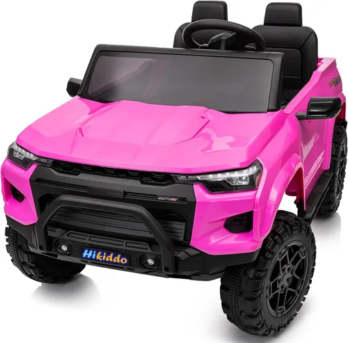 Hikiddo vehículo de paseo de 24 V y 2 plazas para niños grandes, coche eléctrico SUV para niños para conducir con control remoto de los padres, Rosa