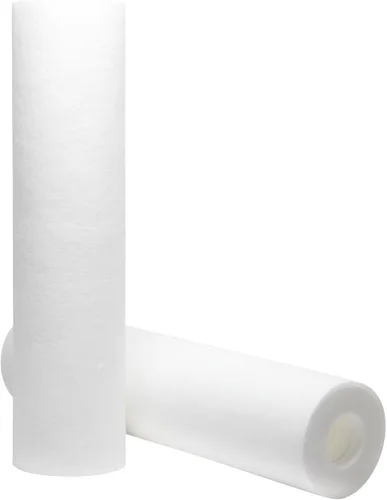 GE GXWH04F - Paquete de 2 filtros de sedimentos de polipropileno de repuesto - Cartucho universal de 10 pulgadas de 5 micrones compatible con GE