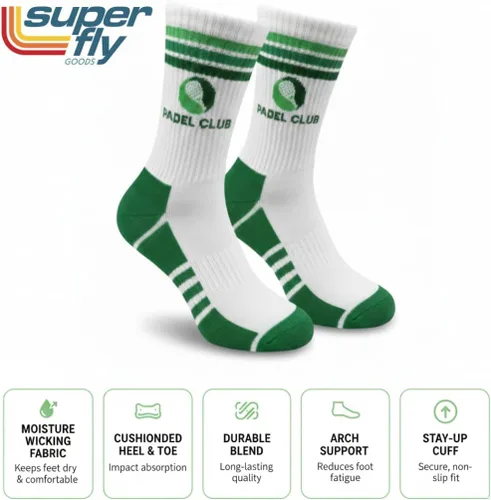 Miniatura 6 de Calcetines de rendimiento Super Fly Goods para hombres y mujeres, calcetines atléticos novedosos unisex para deportes, golf, tenis, pickleball, yoga