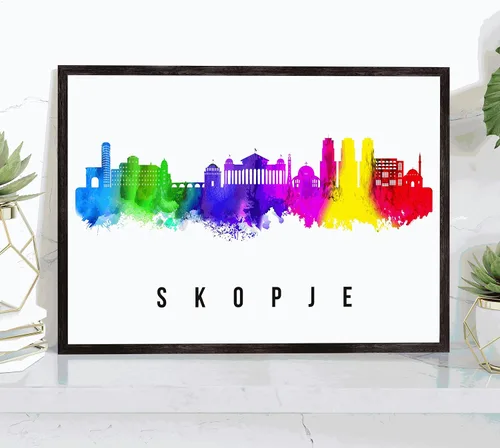 Miniatura 22 de Póster de Kazan Skyline Russia, pintura de paisaje urbano de Kazán, póster de Rusia, impresión de paisaje urbano de Kazán y monumentos, arte
