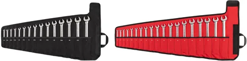 Miniatura 9 de TEKTON Juego de llaves de combinación con cabeza flexible de 12 puntos con organizadores modulares, 19 piezas (6-24 mm) WRC95303